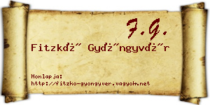 Fitzkó Gyöngyvér névjegykártya