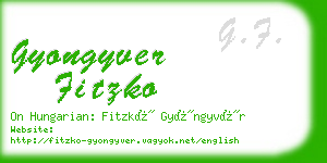 gyongyver fitzko business card